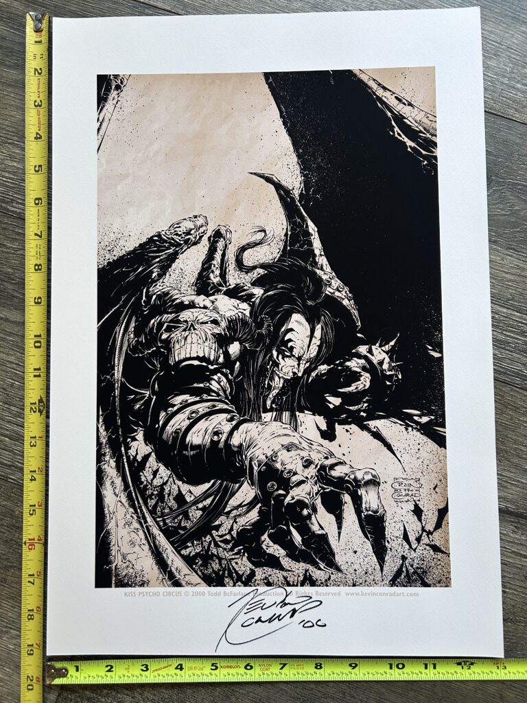 KISS Poster Print Psycho Circus Comic Gene Simmons Kevin Konrad Artist Signed