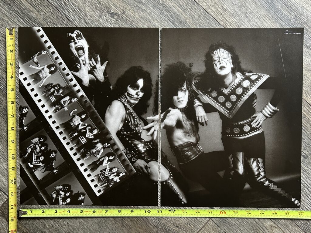 KISS Clipping Spread Hotter Than Hell Photo Collage 14x22 Vintage Kiss Aucoin