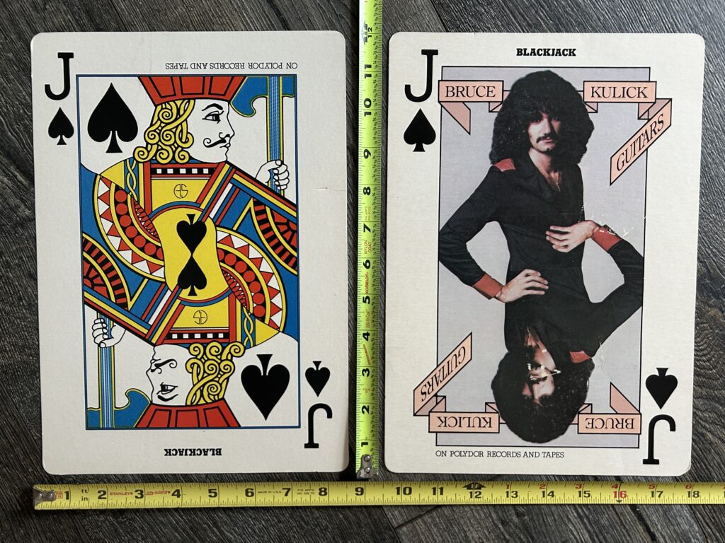 Kiss Store Display Promo BRUCE KULICK Blackjack Oversized Playing Card Lot 1979
