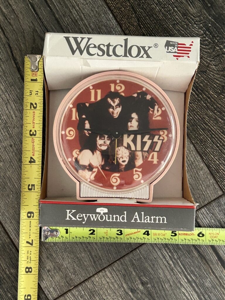 KISS Clock Westclox 1980's Pink Chassis Variant Vintage Kiss Memorabilia