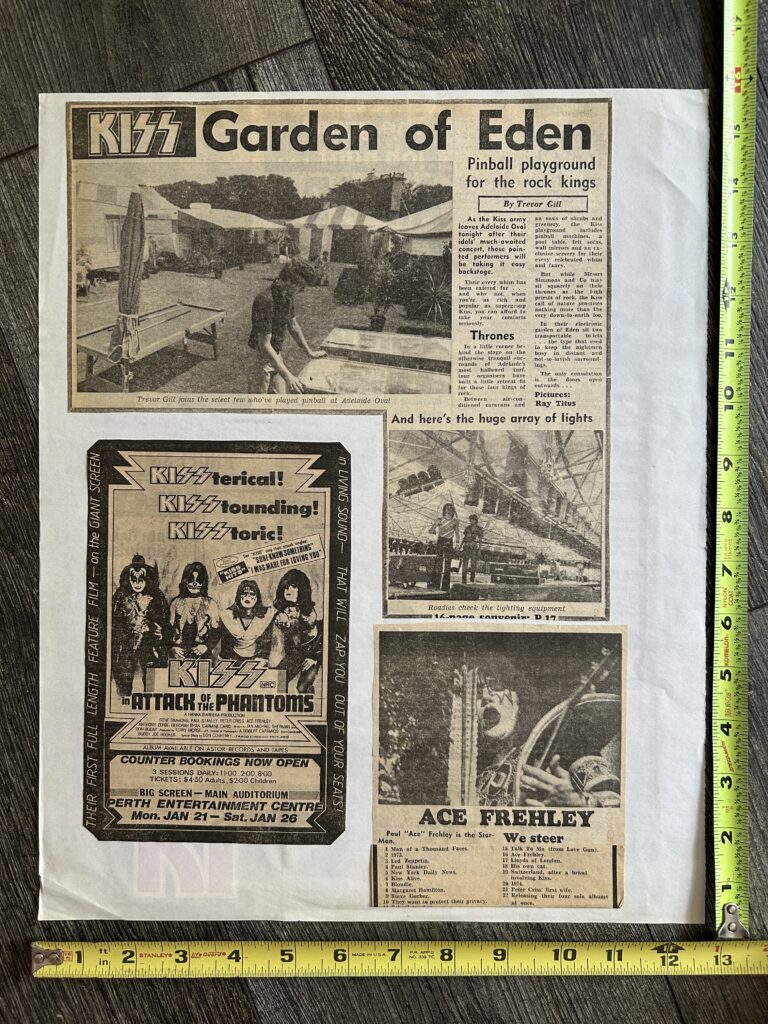 KISS Meets The Phantom Ad Movie + Concert Clipping Australia Vintage Kiss Aucoin