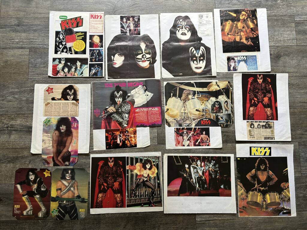 KISS Clippings Pin Up Lot Scrapbook Pages Australia Vintage Kiss Aucoin