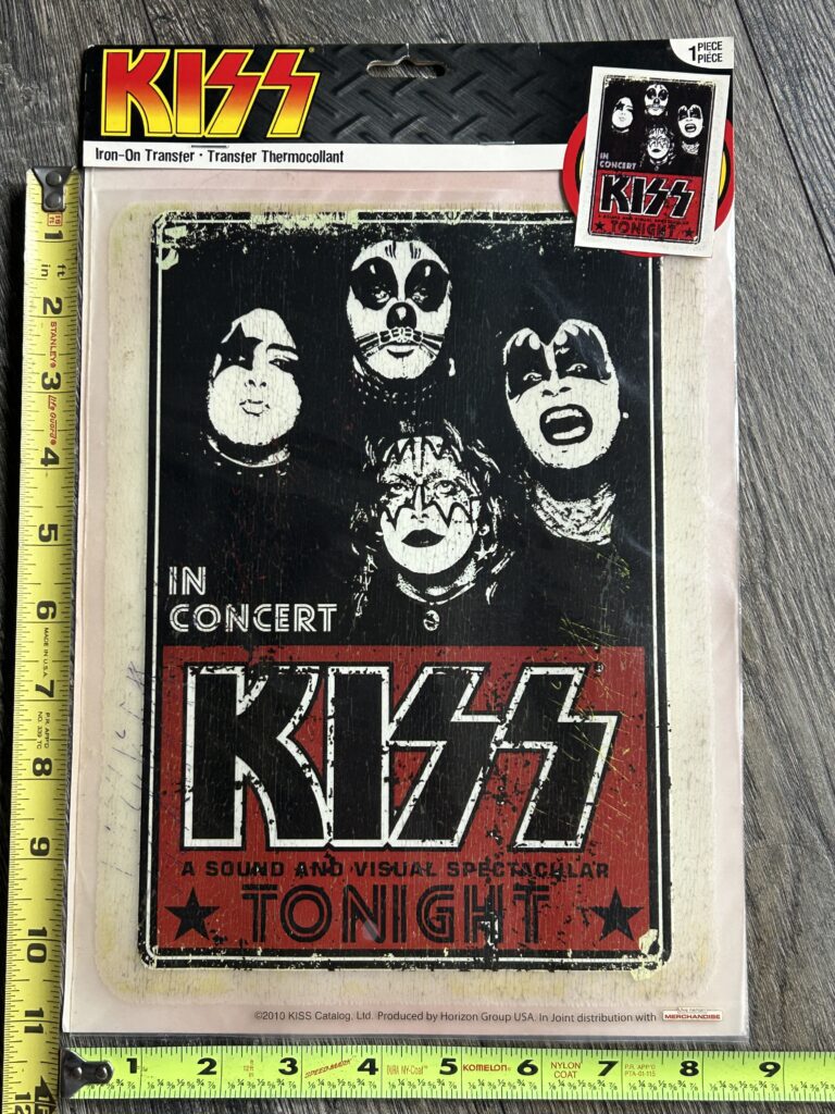 KISS Iron On Transfer In Concert Tonight 2010 SEALED Vintage Kiss Memorabilia