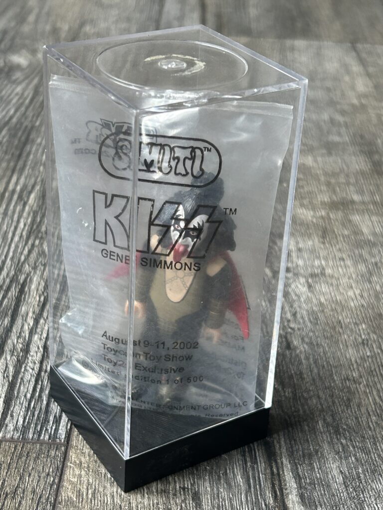 KISS Smiti Figure GENE SIMMONS Gold Alive 2 Ltd 2002 Vintage Kiss Memorabilia