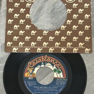 KISS Vinyl 7" Rock And Roll All Nite Live Blue Label USA Vintage Kiss Aucoin A