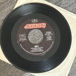 KISS Vinyl 7" 45 Single Heaven's On Fire PROMO USA Vintage Kiss Animalize Carr