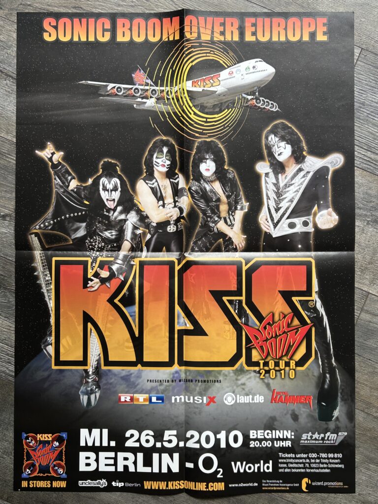 KISS Concert Poster Sonic Boom Over Europe Berlin Germany 2010 Vintage Kiss