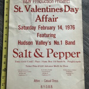 Kiss Concert Poster ERIC CARR Salt And Pepper Feb14 1976 Vintage Kiss Pre Aucoin