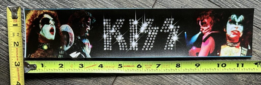 KISS Promo Display Movie Theatre Cobo 1976 Concert Sign 11" Vintage Kiss Aucoin
