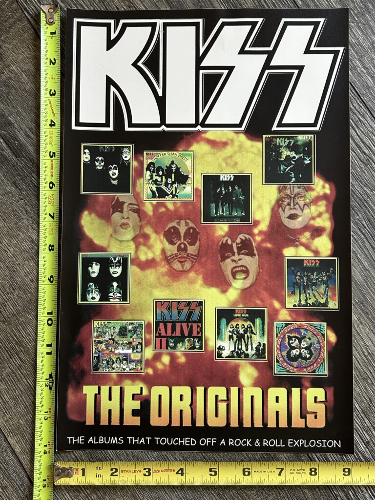 KISS Sticker Sheet The Originals Albums 1974 to 1980 Vintage Kiss Memorabilia
