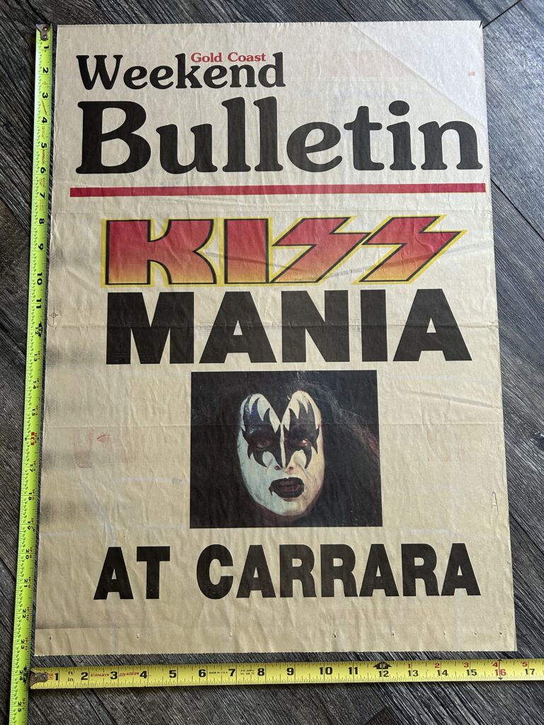 KISS Concert Poster Farewell Tour Australia Carrara Gold Coast 2001 Vintage Kiss
