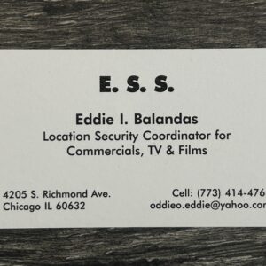 KISS Business Card Eddie Balandas Kiss Security Vintage Kiss Memorabilia Aucoin