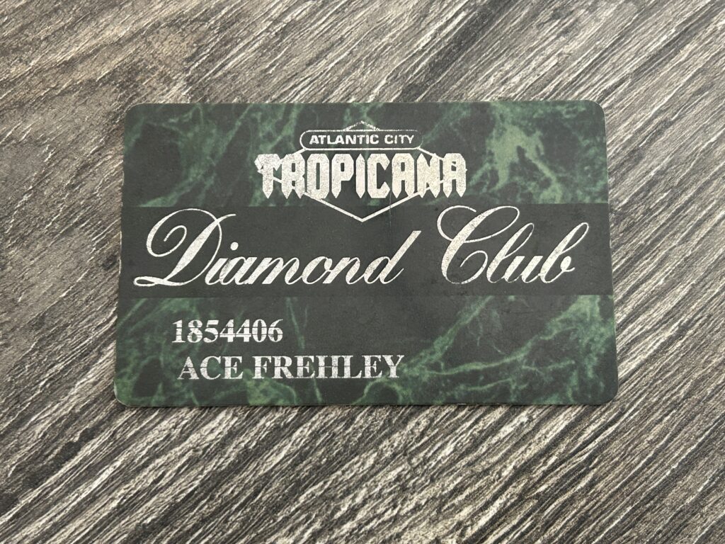 Kiss Card ACE FREHLEY Casino ID Tropicana Atlantic City Vintage Kiss Memorabilia