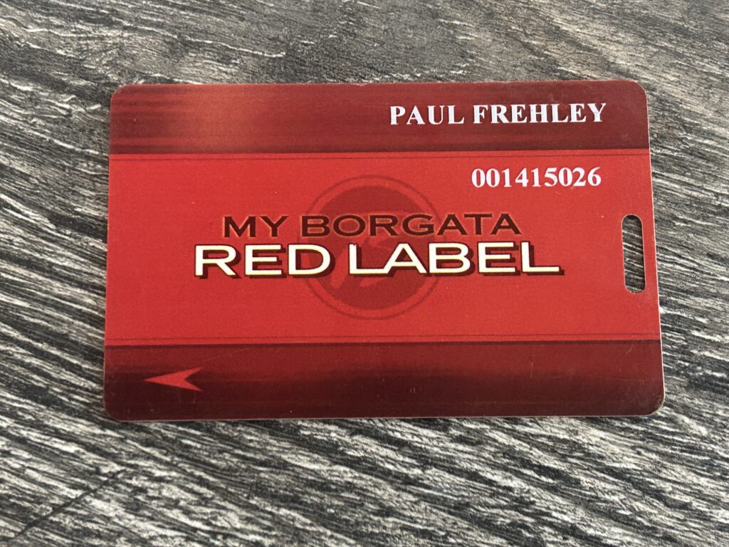 Kiss Card ACE FREHLEY Casino ID Card Borgata Red Label Vintage Kiss Memorabilia