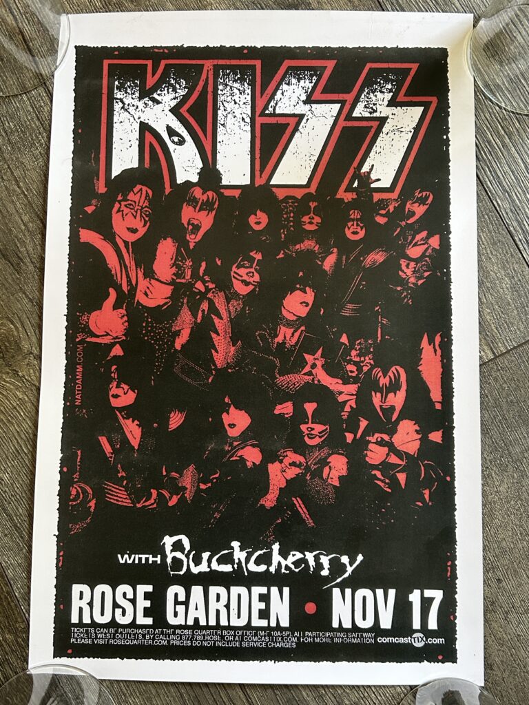 KISS Concert Poster Alive 35 Tour Portland Rose Garden Nov 17 2009 Vintage Kiss