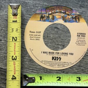 KISS Vinyl 7" Single UNUSED Spindle Label I WAS MADE FOR LOVIN' YOU USA
