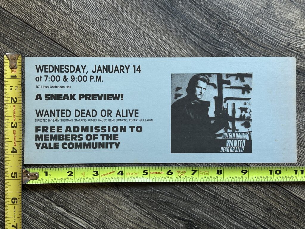 KISS Ticket GENE SIMMONS Wanted Dead Or Alive Movie Admission Vintage Kiss