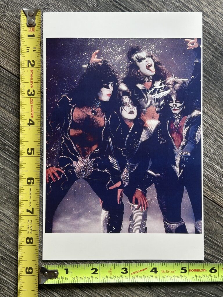 KISS Greeting Card Sparkle Background UNUSED Blank Vintage Kiss Memorabilia