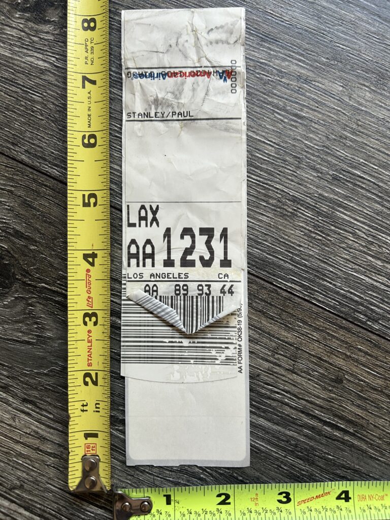 KISS Reunion Tour PAUL STANLEY Luggage ID Tag American Airlines LAX Vintge Kiss