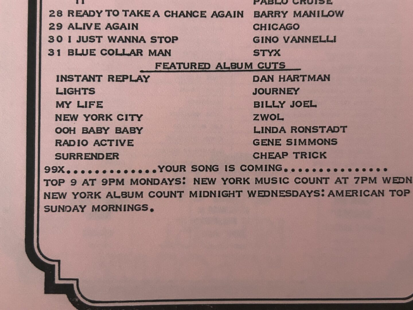 KISS Radio Survey ACE FREHLEY NY Groove GENE SIMMONS Radioactive Vintage Aucoin