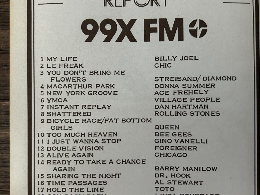 KISS Radio Survey ACE FREHLEY NY Groove #5 Dec 22 1978 KISS Vintage Kiss Aucoin