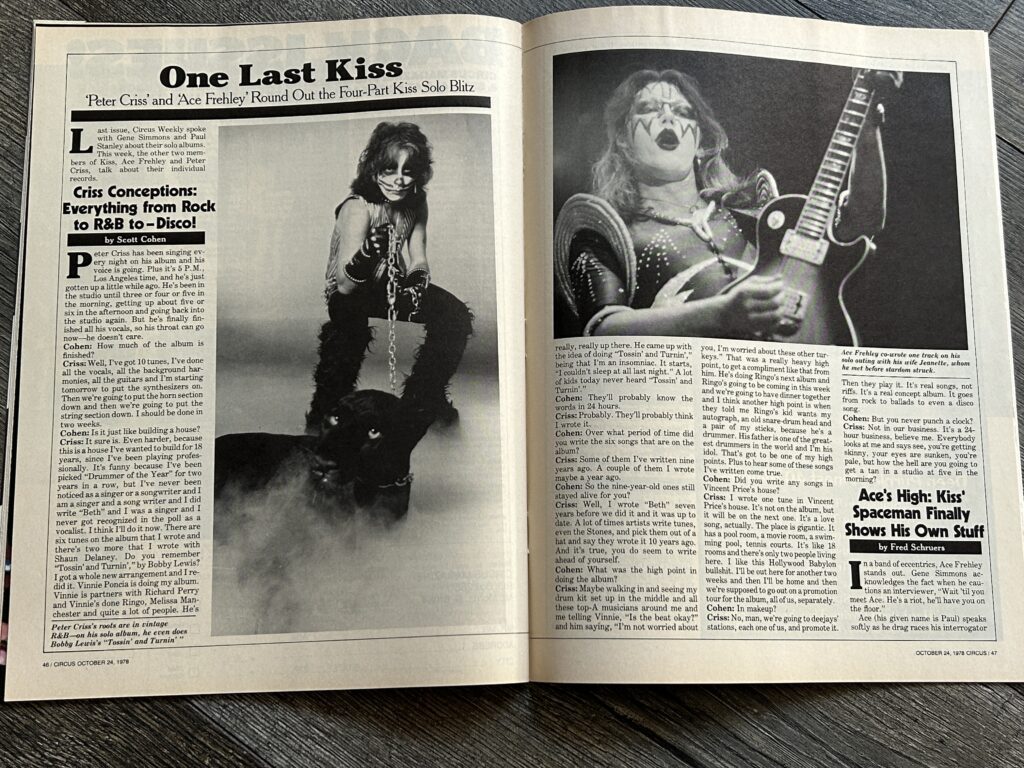 Kiss Magazine CIRCUS Oct 1978 Vintage Kiss Aucoin Queen Freddie Led Zep Heart
