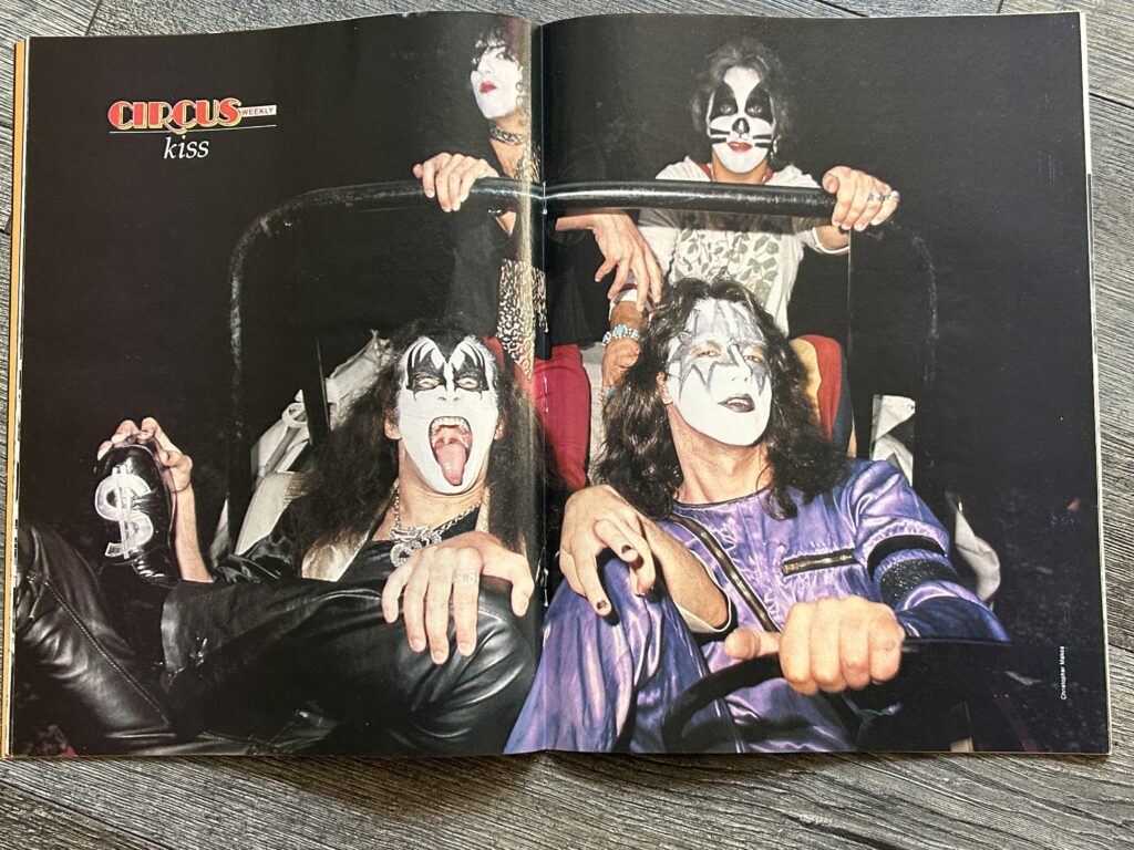 KISS Poster Centerfold 1975 CIRCUS Magazine Vintage Kiss Ad Aucoin 1979 Queen