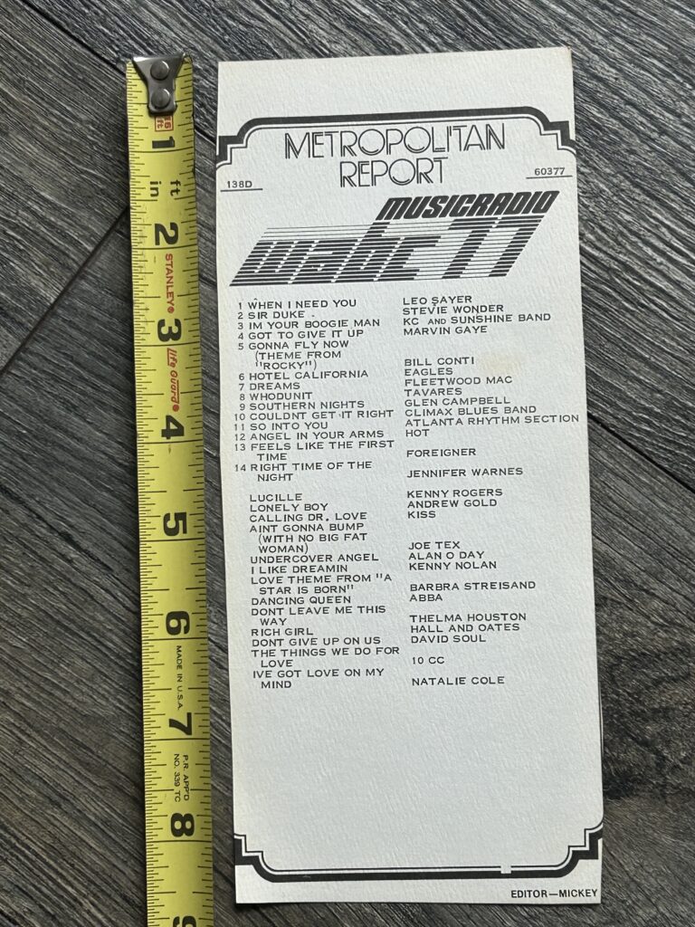 KISS Radio Survey Calling Dr Love 1977 Rock And Roll Over Vintage Kiss Aucoin A