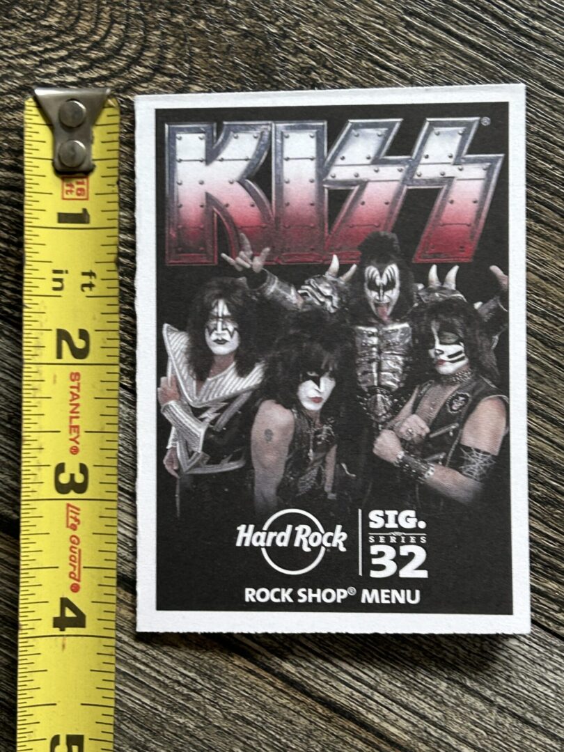 KISS Ad Brochure Hard Rock Shop Menu Merch Catalog Vintage Kiss Memorabilia