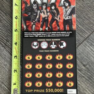 KISS Scratcher Lottery Card UNUSED New Mexico Void Vintage Kiss Memorabilia