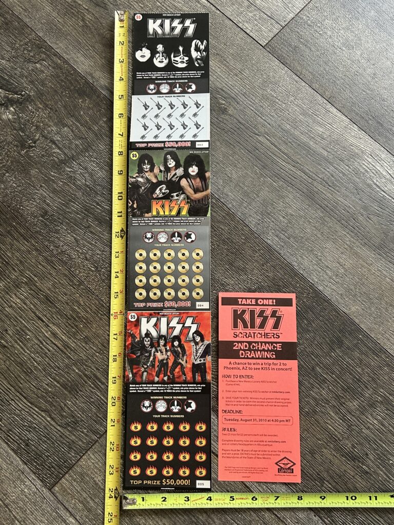 KISS Scratcher Lottery Card 3pc Set New Mexico Void Vintage Kiss Memorabilia A