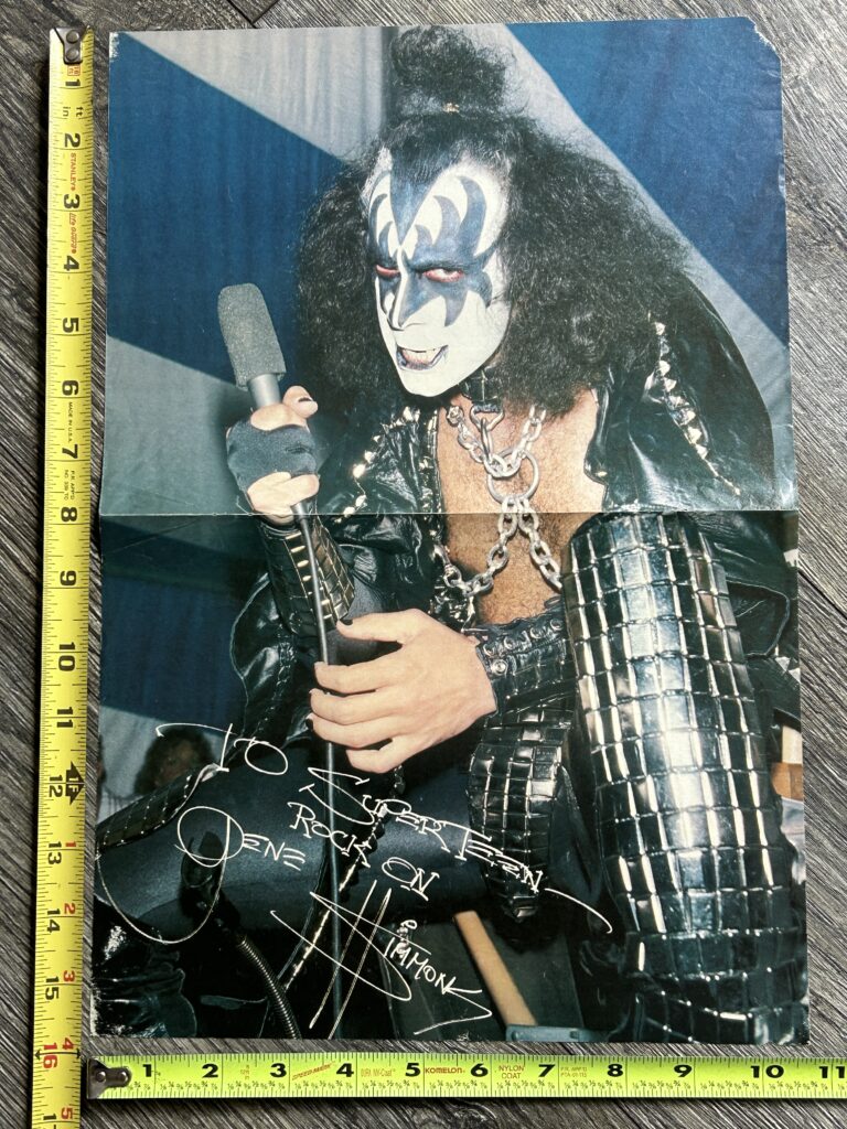 KISS Poster Centerfold GENE Kiss Meets The Phantom Press Conference Aucoin