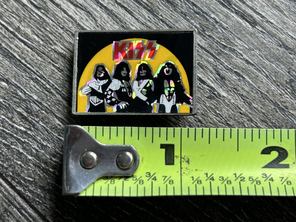 KISS Pin Badge Enamel Love Gun Album Vintage Kiss Memorabilia Aucoin Ken Kelly