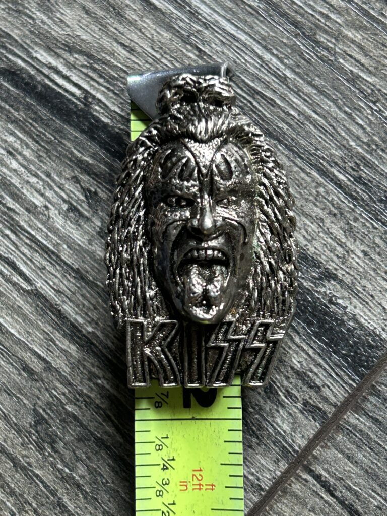 KISS Pin Badge Gene Simmons Head Shiny Finish Vintage Kiss Memorabilia Aucoin