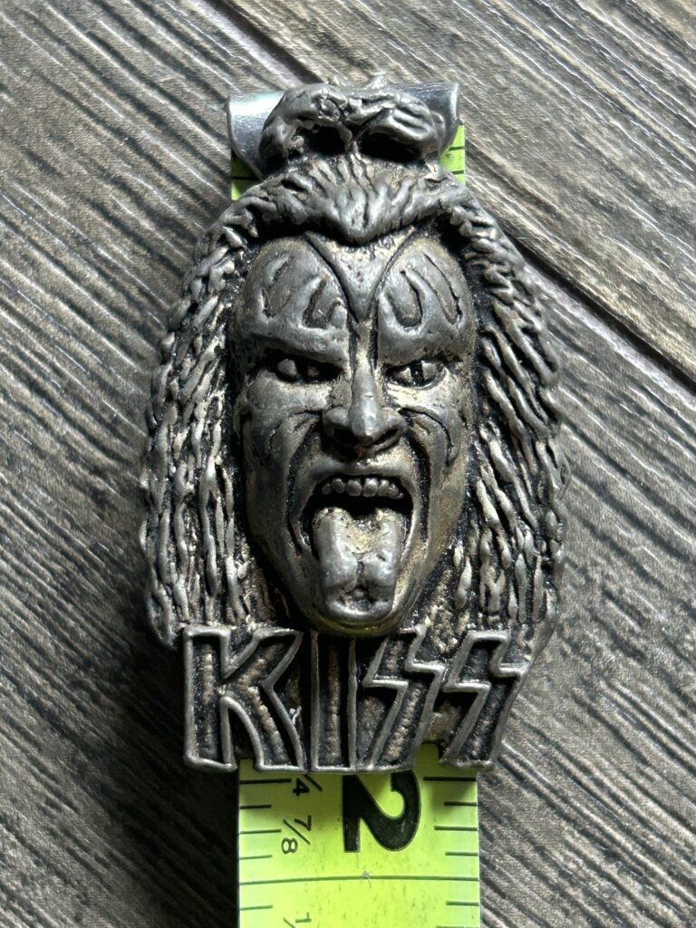 KISS Pendant Gene Simmons Head Dull Finish Vintage Kiss Memorabilia Aucoin