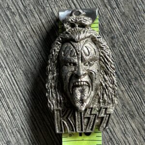 KISS Pendant Gene Simmons Head Shiny Finish Vintage Kiss Memorabilia Aucoin