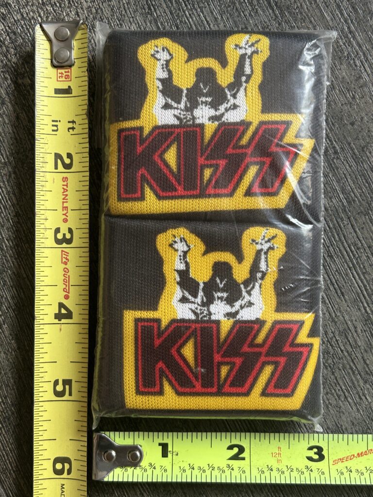 KISS Wristband Sweatband Set Unused Gene Simmons Vintage Kiss Memorabilia Aucoin