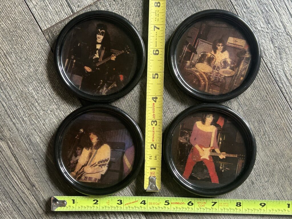 KISS Coaster Set 1973 Daisy Concert Photos Vintage Kiss Memorabilia Aucoin