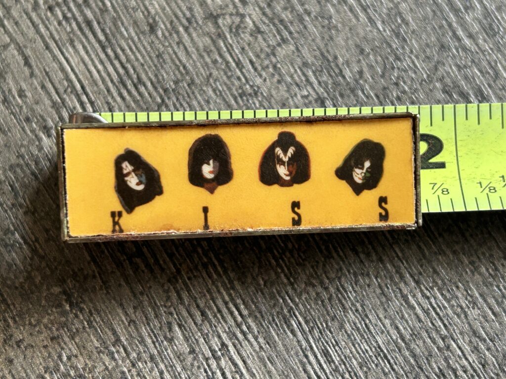 KISS Pin Badge 1978 Solo Albums Yellow UK 1.75" Vintage Kiss Memorabilia Aucoin