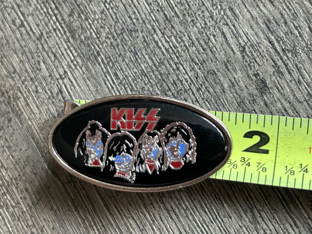 KISS Pin Badge 1978 Solo Albums Faces Oval 1.75" Vintage Kiss Memorabilia Aucoin