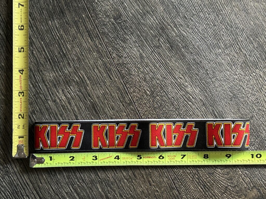 KISS Headband Red Logo Stretchy Elastic UNWORN Vintage Kiss Memorabilia Aucoin