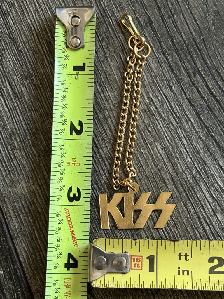 KISS Gumball Machine Gold Colored Logo Bracelet Vintage Kiss Memorabilia Aucoin