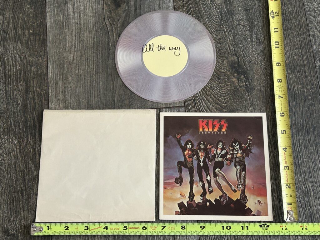 KISS Destroyer Record Greeting Card All The Way Vintage Kiss Memorabilia Aucoin