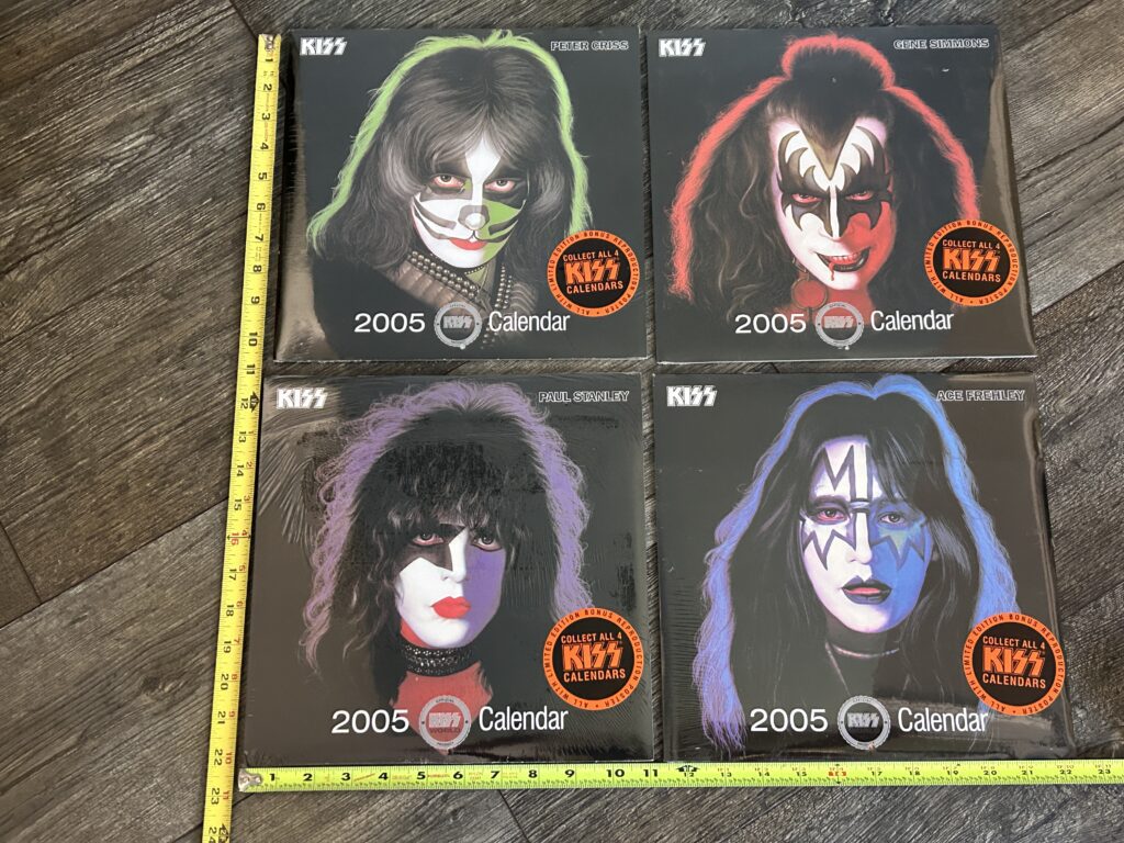 KISS Calendar 2005 Set 1978 Solo Albums Insert Poster SEALED Vintage Kiss Aucoin