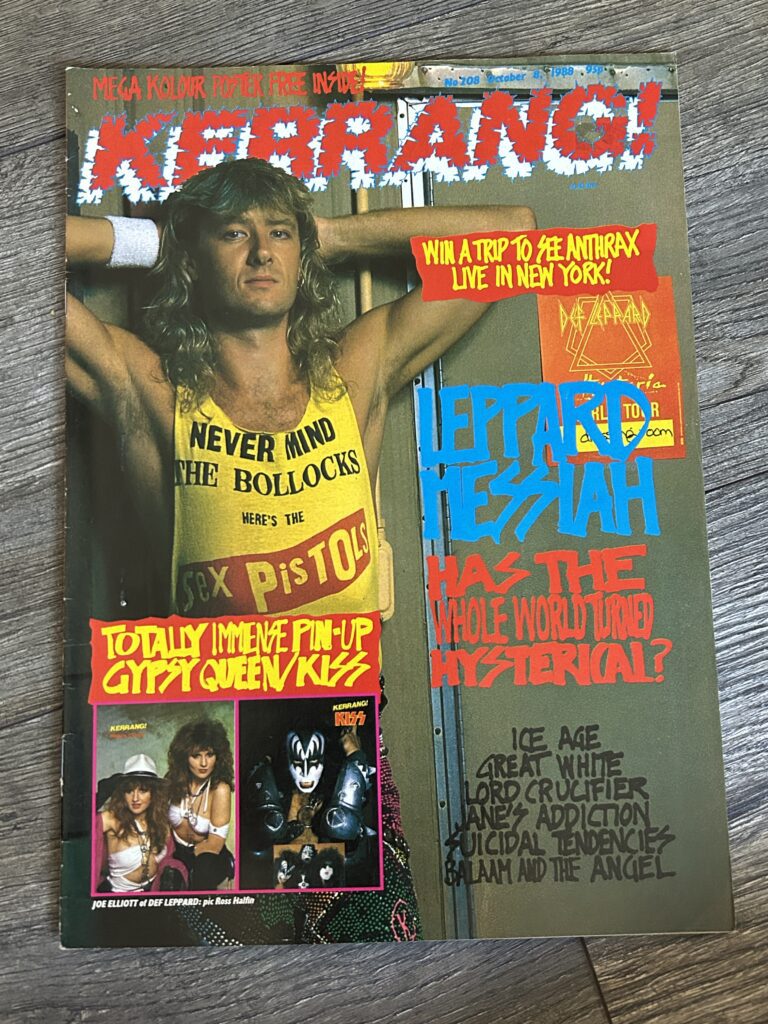 KISS Poster Centerfold Gene Simmons Creatures Kerrang Magazine 1988 Vintage Kiss