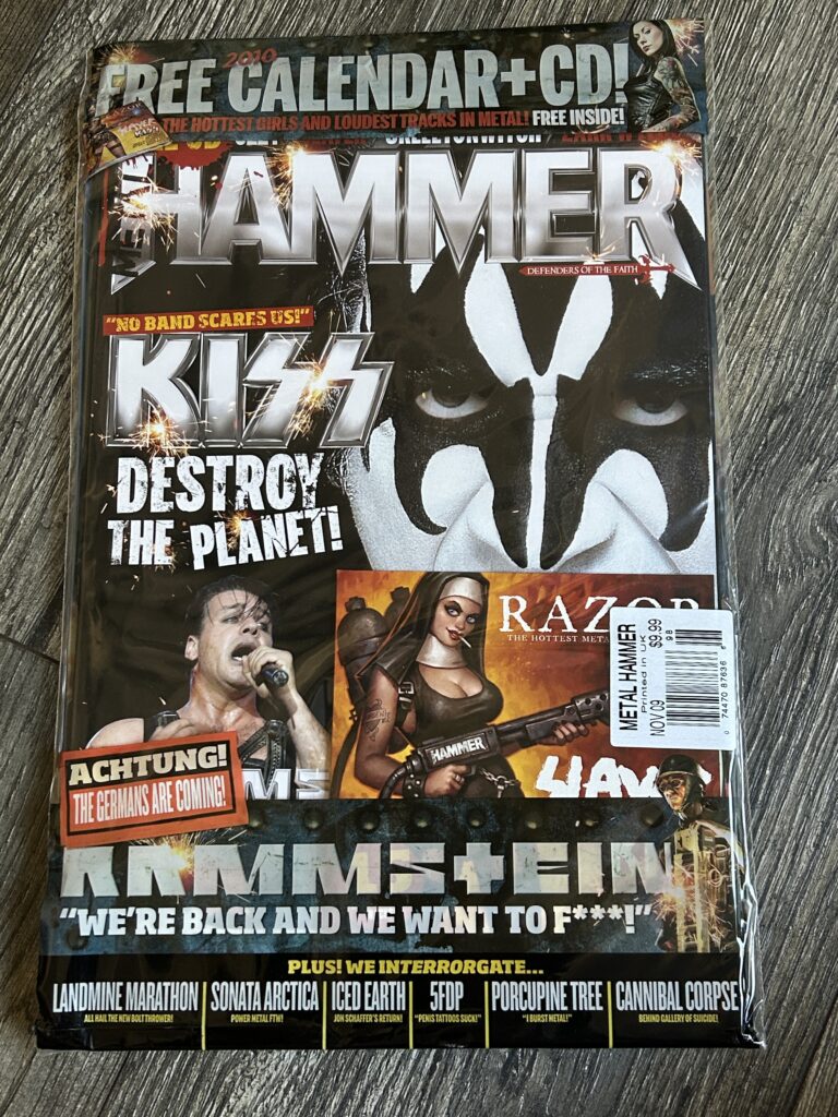 KISS Magazine Metal Hammer Nov 2009 Rammstein SEALED Vintage Kiss Memorabilia