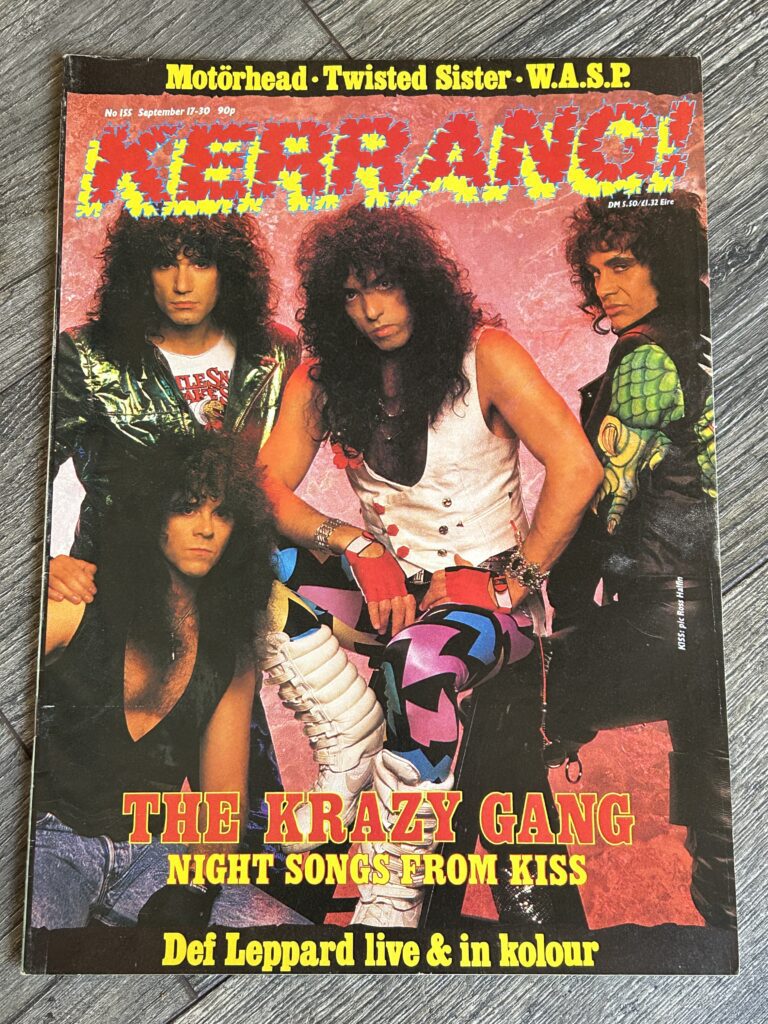 KISS Magazine Kerrang 155 1987 Crazy Nights Vintage Kiss Memorabilia Carr Kulick