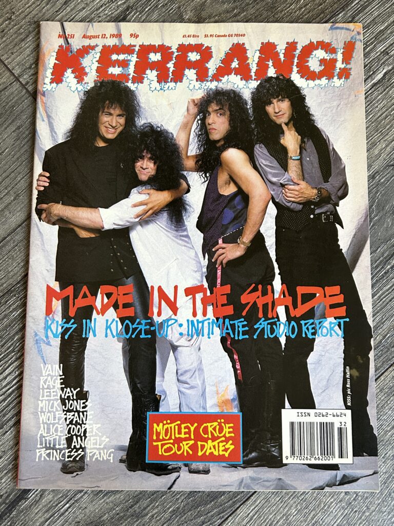 KISS Magazine Kerrang #251 Aug 12 1989 Hot In The Shade Vintage Kiss Carr Kulick