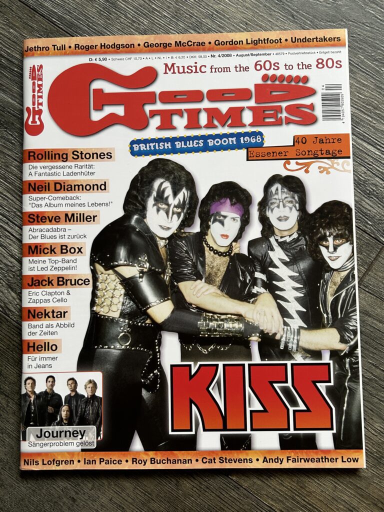 KISS Magazine Good Times Germany Aug Sept 2008 Vintage Kiss Vinyl 7" 45 Aucoin
