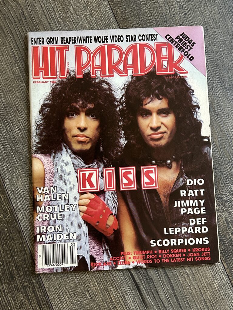 KISS Magazine Hit Parader Feb 1986 Vintage Kiss Motley Def Lep Dio VH Hair Metal